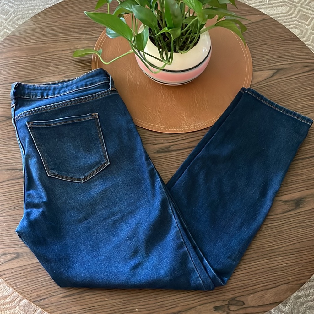Old Navy Dark Blue Power Slim Straight Jeans